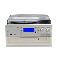 Tourne-disque vinyle européen, gramophone multifonction, lecteur de CD, radio, USB, haut-parleur intégré, télécommande