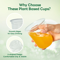 Gobelets en plastique PET transparents de 12 oz à 24 oz avec logo personnalisé, forme en U de 89 mm, avec couvercles, pour boissons, matcha, latte, café glacé, à emporter