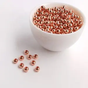 Perles de bijoux remplies d'or pour la fabrication de bijoux, perles de taille, pas de décoloration, 18 carats, vente en gros