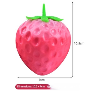 Jouet anti-stress créatif en plastique en forme de fraise à presser - Balle de simulation de fraise de qualité supérieure pour jeunes (15-35 ans) filles et garçons - Product Image 4