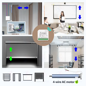 Interrupteur de rideau <span class=keywords><strong>sans</strong></span> <span class=keywords><strong>fil</strong></span> 433 MHz 16 A à 2 voies, télécommande <span class=keywords><strong>pour</strong></span> <span class=keywords><strong>volet</strong></span> <span class=keywords><strong>roulant</strong></span>, <span class=keywords><strong>module</strong></span> d'interrupteur <span class=keywords><strong>pour</strong></span> store 220 V, portée 10-50 m, ABS - Product Image 2