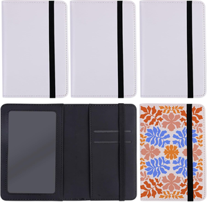 Funda para Pasaporte de Cuero PU Blanco de Doble Cara con Transferencia de Calor y Diseño de Logotipo Personalizado - Product Image 1