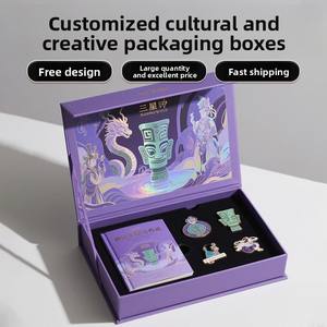 Caja de regalo con adhesivo de bronce para refrigerador, caja de embalaje de mercancía personalizada, caja de regalo personalizada con diseño temático, estilo nacional personalizado - Product Image 4