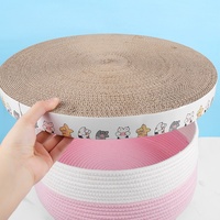 Lit rond moderne pour chat, panier en corde de coton tressée avec coussin en peluche doux, toutes saisons, chaud, lavable, nid pour animaux de compagnie, maison pour chat pour usage intérieur