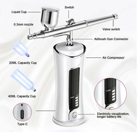 Kit aérographe sans fil pour la décoration de gâteaux, pistolet de coloration alimentaire avec 3 pressions réglables pour desserts, fondant et pâtisserie