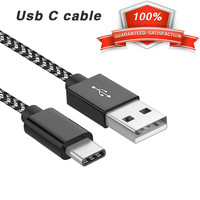 Kabel Data USB Type C Berbahan Nilon Kepang Warna-warni Universal Factory Stock