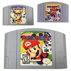 Marioed派对1 2 3复古视频游戏墨盒N64美国版英语塑料材料 - Product Image 1