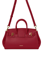 Sacs à main en cuir de veau grainé rouge personnalisés par l'usine, sacs fourre-tout en cuir véritable de haute qualité pour femmes, pour votre marque