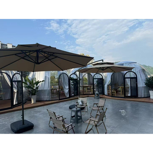 โดมใสทรงจีโอเดสิกสำเร็จรูป ห้องอาบแดดชมวิวท้องฟ้าเต็มดาว บ้านทรงฟองอากาศสำหรับโรงแรม วิลล่า ปรับแต่งขนาดเส้นผ่านศูนย์กลางได้ - Product Image 1