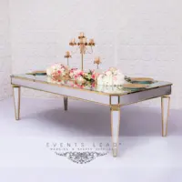 2020 venda novo design dourado aço inoxidável serona casamento mesa de buquê
