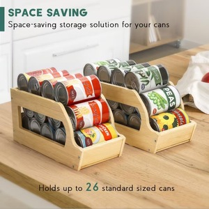 Wooden Storage <b>Rack</b> For Canned Food <b>Kitchen</b> Organizer Desktop Standing Type Multifunctional Food Holder - Product Image 2