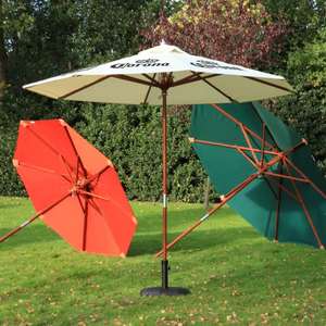 Sombrilla de Jardín Personalizada para Glamping, Parasol Comercial para Exteriores, Sombrilla de Playa de Madera con Logotipo para Italia Big Whale - Product Image 3