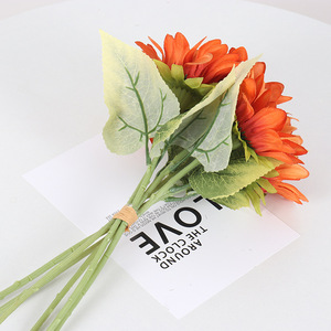 Jessie Artificial Sunflower Bouquet 36cm Silk Flower <b>Home</b> <b>Decoration</b> Wedding Props - Product Image 3
