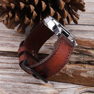 KZC06 /KZC07 cinturino per orologio in pelle italiana vintage cinturini per orologi marrone rosso naturale fashions uomo donna 20/22/24MM - Product Image 3