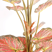 Plante de Taro Artificielle de 0.9m avec Feuilles Colorées Faux Pots de Plantes pour Plantes pour la Décoration Intérieure du Jardin et du Bureau