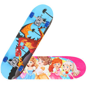 Driftboard For Kids 2808 Double <b>Kick</b> Maple Skateboard Popsicle Shape Durable Flat <b>Board</b> For Children Stunt Show - Product Image 1
