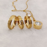 Bague d'amour de luxe alliances de conjoint bagues de promesse pour les couples ensemble de mariée pendentif plaqué or de créateur anneaux de mariage fiançailles