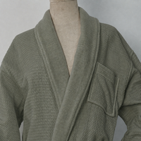 Peignoir doux unisexe pour hôtel et spa, service ODM, longueur mi-mollet, coupe ajustée, style boutique, pour toutes les saisons
