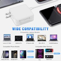 Adaptateur secteur USB-C 61W 67W 70W 87W 96W pour Mac Book Air Pro, ordinateur portable USB-C, type C, câble USBC, chargeur rapide, iPad Pro