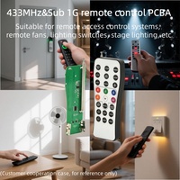 Solution de module RF 433 MHz pour personnalisation en petites séries, conception de commutateur de télécommande PCBA 315 433 868 MHz pour éclairage de scène