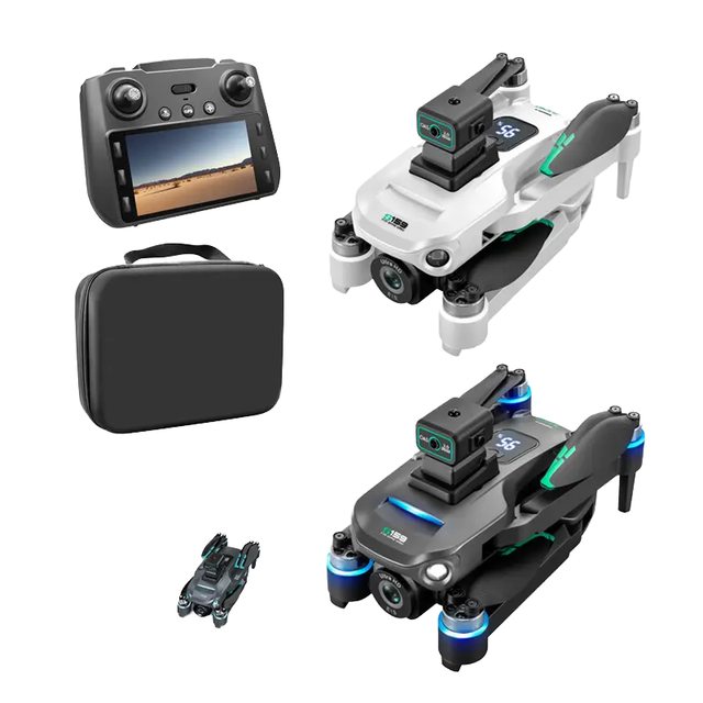 4K Commercial Drone S159 Mini Drone Wifi FPV Outdoor Obstacle Avoidance RC Dual Camera Optical Foldable Screen Control