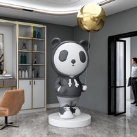 Sculpture de panda personnalisée en résine, artisanat, décoration, cadeaux pour hôtel, boutique, club, décoration intérieure, accessoires de salon