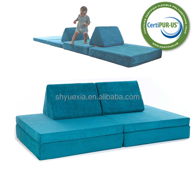 YUEXIA Kids Play Sofa Couch, Play Couch Sofa Playroom Bedroom, Modular Kids Couch for Playing, Creatving, Sleeping