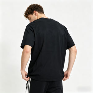 T-shirt à manches courtes surdimensionné avec logo personnalisé, pour homme, 100% coton jersey, col rond, design délavé au soleil, décontracté - Product Image 4