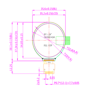 1.28x240 IPS HD ekran SPI tam renkli RGB LCD dokunmatik kontrolör ile 240 inç yuvarlak ekran TFT modülü akıllı saatler için Drones - Product Image 6