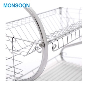 2 Tier <b>Dish</b> <b>Racks</b> Furniture Kitchen <b>Dish</b> <b>Dryer</b> Accessories Quality Stainless Steel Kitchen <b>Dish</b> <b>Racks</b> - Product Image 3