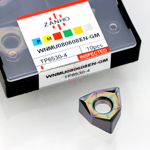 Chèn wnmu | chèn cho ăn cao WNMU080608EN-GM cho vật liệu cứng với lớp phủ PVD 080608 chèn công cụ CNC - Product Image 1