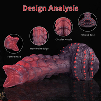 Silicona líquida Fantasy Alien Tentacle Dildo G Spot Dispositivo de masturbación femenina Enorme Big Monster Dildo para Mujeres Hombres Parejas