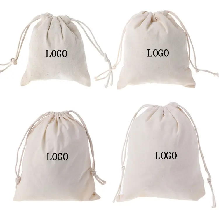 FeiFei borse in cotone personalizzate con coulisse in cotone per borse di lusso