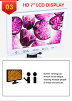 SCIEDU Monocular Biological Microscope 40X-1600X WF10X/16X 7 Inch LCD Screen Abbe Condenser LED Light Digital Microscope