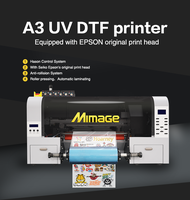 Impresora DTF UV Rollo a Rollo Mimage de 30 cm Tamaño A3 con Cabezales XP600 Máquina de Impresión de Calcomanías de Transferencia UV Plóter de Etiquetas de Cristal con Película AB