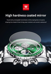 <span class=keywords><strong>Reloj</strong></span> de Pulsera de Cuarzo para Hombre OLEVS 2945, Movimiento de Cuarzo Original, Caja de 44 mm, Espejo con Revestimiento de Alta Dureza, Brazalete de Acero Inoxidable - Product Image 3