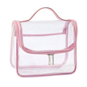 Bolsa de aseo de viaje de belleza transparente a prueba de agua bolsa de maquillaje de viaje organizador bolsas de cosméticos de PVC transparente - Product Image 5