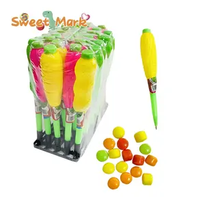 Anbu 공장 장난감 사탕 믹스 과일 프레스 사탕과 재미있는 옥수수 펜 장난감