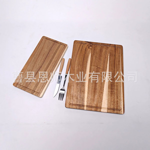 Acacia Wood Cutting Board Rectangle Anti Bacterial Kitchen Chopping Block For Fruits Vegetables Bread Pastry - Product Image 4