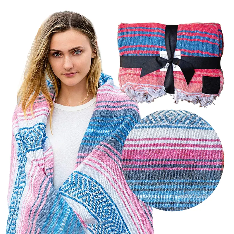 Wholesale Print Flag In Bulk Mexican Yoga Blanket Outdoor Table Mat Yoga Beach Blanket Rainbow Picnic Blanket