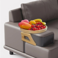 Bambus-Sofa-Armlehnen-Tablett Umweltfreundliches Nachhaltiges Multifunktionales Faltbares Luxus-Serviertablett für Zuhause, Küche & Wohnzimmer