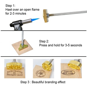 High Quality Brass Branding <b>Stamp</b> Custom Logo <b>Leather</b> Embossing Mold Heat <b>Stamp</b> for Woodworking <b>Leather</b> Crafts DIY - Product Image 3