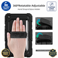 Étui de protection robuste antichoc pour tablette avec logo personnalisé pour iPad Air 1 Air2 Pro 9.7 avec film et bandoulière