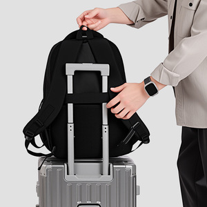 Nce Xixiang Laptop <b>Backpack</b> 15.6 Inch Large Capacity Business Travel Male Casual Shoulder Bag Solid Color - Product Image 3