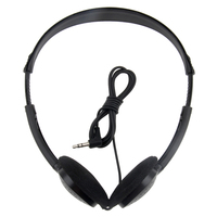 Écouteurs filaires avec casque d'avion jetable noir à 180 degrés pour écouter de la musique dans les avions