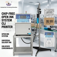 Imprimante à jet d'encre continu IP55 SUS304, machine de codage industrielle CIJ à nettoyage automatique pour l'impression de la date d'expiration par lots
