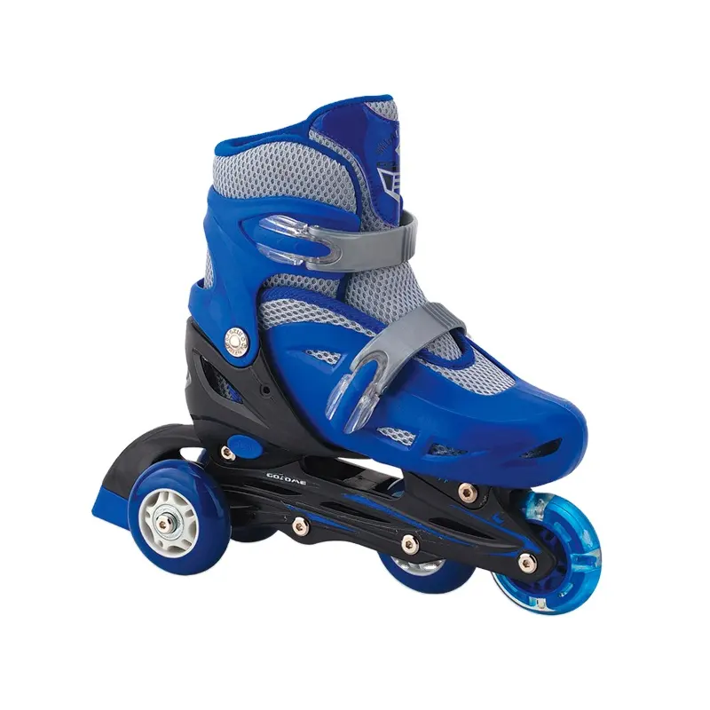 GOSOME Professional Flashing Inline Skates and Skateshoes and Rollerskates for Kids Back Push Adjustable PVC Wheel/pu Wheel 80kg
