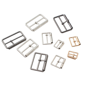 SASピンクメタルスライドバックルベルトショルダーストラップパンツコートレザークラフトバッグアジャスタースライダー - Product Image 5