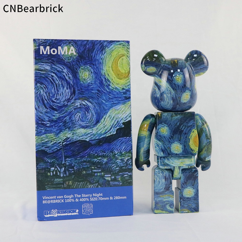 Bearbrick Bear Van Gogh Starry Moon Night 400%/1000% KAW
