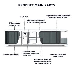 Maisonnette préfabriquée tout-en-un respirante avec cuisine, salle de bain et espace de couchage complets pour appartement et villa - Product Image 2